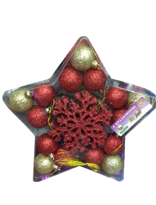 Подарочный набор Елочных украшений коробка в форме звезды
