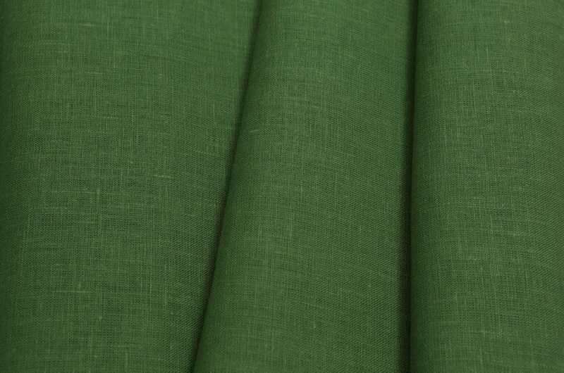 Зеленый (травянистый) лен для скатертей, салфеток и дорожек