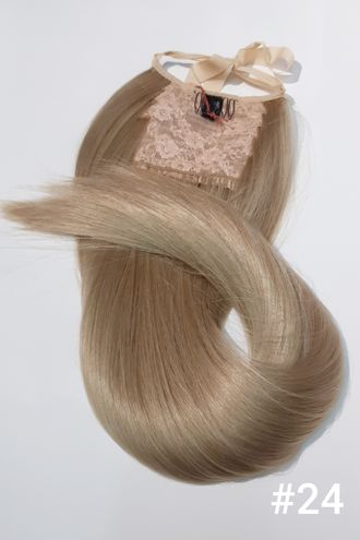 Шиньон-хвост на ленте из искусственных волос (прямой) 60 см Тон № 24