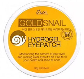 EKEL Гидрогелевые патчи для глаз с экстрактом золота и улитки Экел -  Gold Snail Hydrogel Eyepatch, 60 шт. 482324