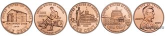 Набор монет 1 цент «Жизнь Авраама Линкольна»