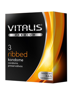 Ребристые презервативы VITALIS PREMIUM ribbed - 3 шт. Производитель: R&S GmbH, Германия