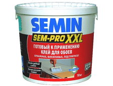 SEM-PRO XXL 10кг Клей готовый для обоев на флизелиновой или бумажной основе.