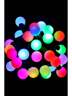 Гирлянда "Шарики цветные", 100 RGB светодиодов, 15 м, плавная смена цвета, соединяемая (до 3 шт.), уличная