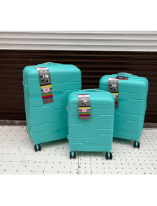 Комплект из 3х чемоданов Impreza Lyner Полипропилен S,M,L Мятный