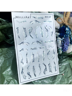 Слайдер-дизайн MilliArt Nails Металл MTL-011 silver