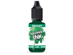 алкогольные чернила Cernit alcohol ink, цвет-emerald green 620 (изумрудный), объем-20 мл