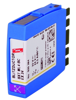 920384	BLITZDUCTOR XT модуль УЗИП Type 2 для четырех незаземленных линий 24 В во взрывоопасных зонах