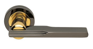 Дверные ручки Morelli Luxury "VERONIKA" NNO Цвет - Черный хром/золото Дверные ручки Morelli Luxury "VERONIKA" NNO Цвет - Черный хром/золото