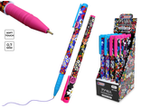 4610121905632	 Ручка шариковая на масляной основе, AR-534,  корпус ассорти Soft, &quot;Цветочки&quot; 20шт/уп.