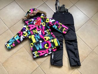 Теплый зимний мембранный комплект Mys цвет Pink Black р. 170+