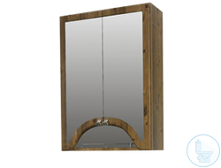Шкаф зеркальный Пиллау 60, темный янтарь