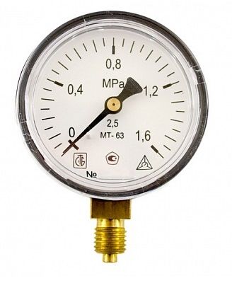 Манометр МТ 63П 1,6МПа Манометр МТ 63П 1,6МПа