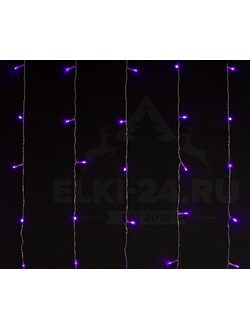 Гирлянда светодиодная Штора 1.5*1.5 м фиолетовый свет