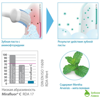 ЗУБНАЯ ПАСТА MIRAFLUOR C ДЛЯ ЗАЩИТЫ ОТ КАРИЕСА