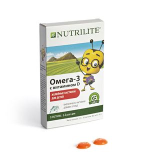 NUTRILITE™ Омега-3 с витамином D детские желейные пастилки, 30 шт.