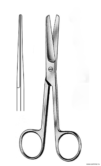 Ножницы тупоконечные прямые 140 мм П-13-102 Sammar