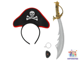 Карнавальный набор «Пират», головной убор, сабля, наглазник