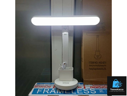 Лампа настольная для школьника, для дома HD 671 / светильник с органайзером / лампа для мастера маникюра, белая.