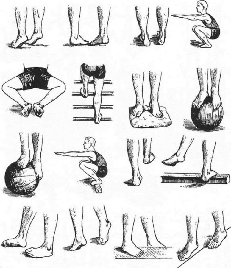 Упражнения при деформациях стопы