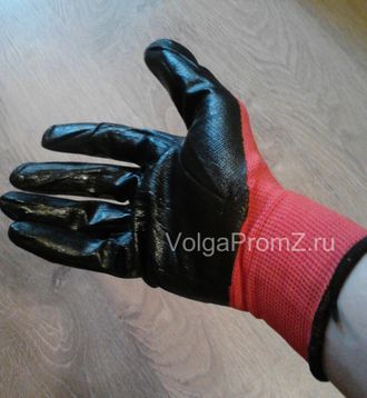 Нейлоновые перчатки с латексным покрытием