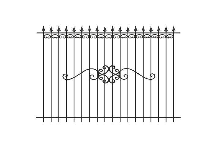 Коис- Мет - эскиз кованый забор секционный