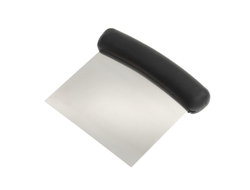 Шпатель металлический кондитерский с пластиковой черной ручкой  12,3x10x2,5 см