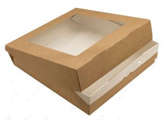 Коробка для печенья с окном ECO TABOX 1555, 20*20* высота 5,5 см