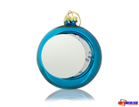 Новогодний шар для сублимации, синий, D80 мм вставка под сублимацию D50 мм