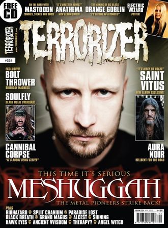 TERRORIZER Magazine April 2012 Meshuggah, Cannibal Corpse, Иностранные музыкальные журналы, Intpress