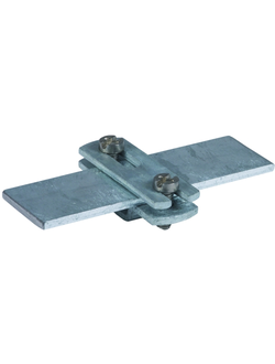 284030 Держатель плоского проводника с накладкой с продол. пазом Fl=30х3,5мм St/tZn