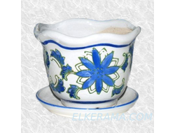 Горшок для цветов из керамики "Молочай" 13 см