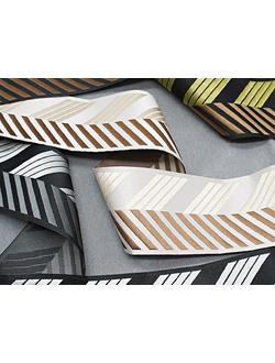 Текстильный бордюр для гардин и тюля с геометрическим узором