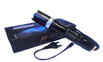 Электрошокер фонарь T10 зарядка 220V, 3 режима, ZOOM