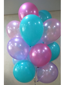 Набор воздушных шаров с гелием "Бирюзово-розовый 15 шт"