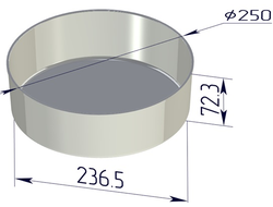 Форма для хлеба круглая 250 х 237 х 73 мм