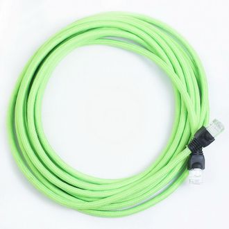 Cab.F06 Verde Lan текстильный кабель зеленый локальной сети 5 кат.