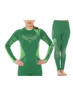 Комплект термобелья женский Brubeck DRY зеленый