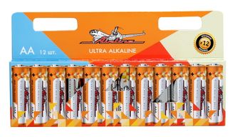 Батарейки AIRLINE LR6/AA щелочные 12 шт.
