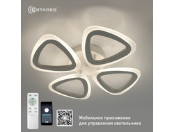 Estares св-к-люстра св/д управл. ROOM 4TR 60W 2K-4K-6K 435x70 пульт ДУ белый IP20