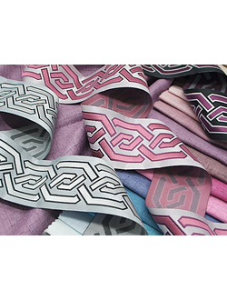 Декоративная жаккардовя тесьма с кельтскими мотивами в рулонах