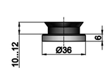 A501 Коннектор манет с зенковкой без регулировки 6 мм