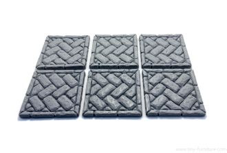 Brickwork floor tiles 1.5&quot; №01