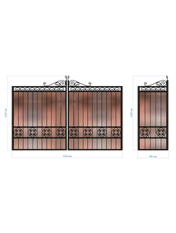 Ворота и калитка №009