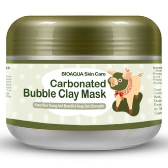 Bioaqua Carbonated Bubble Clay Mask очищающая кислородная маска для лица на основе глины,100гр