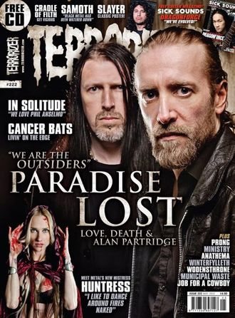 TERRORIZER Magazine May 2012 Paradise Lost Cover. Иностранные музыкальные журналы в Москве, Intpress