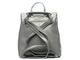 Кожаный женский рюкзак-трансформер Trim серый