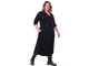 Трикотажное женское платье-лапша Арт. 15045-4134 (Цвет черный) Размеры 50-66