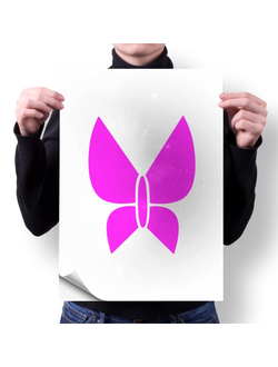 Плакат талисман бабочка №6