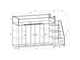 Кровать чердак модель L - 43.5.1 (175 х 75) + 200 бонусов